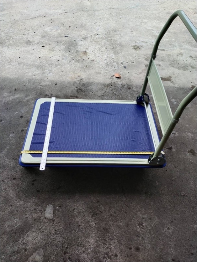 รถเข็นของ 4 ล้อ พับได้ พื้นเหล็ก รับน้ำหนัก 300kg ขอบยางกันกระแทกรอบคัน 360 องศา รถเข็น รถเข็นพับได้ Truck HomeHuk