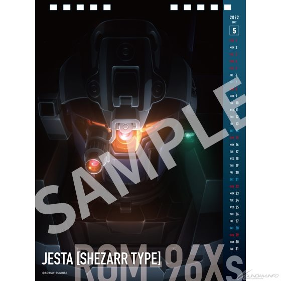 <Preorderถึง 28/5/2021>เปิดรับPreorder มัดจำ 300บาท Gundam Mechanical Calendar 2022 UC NexT 0100 ปฏิทิน