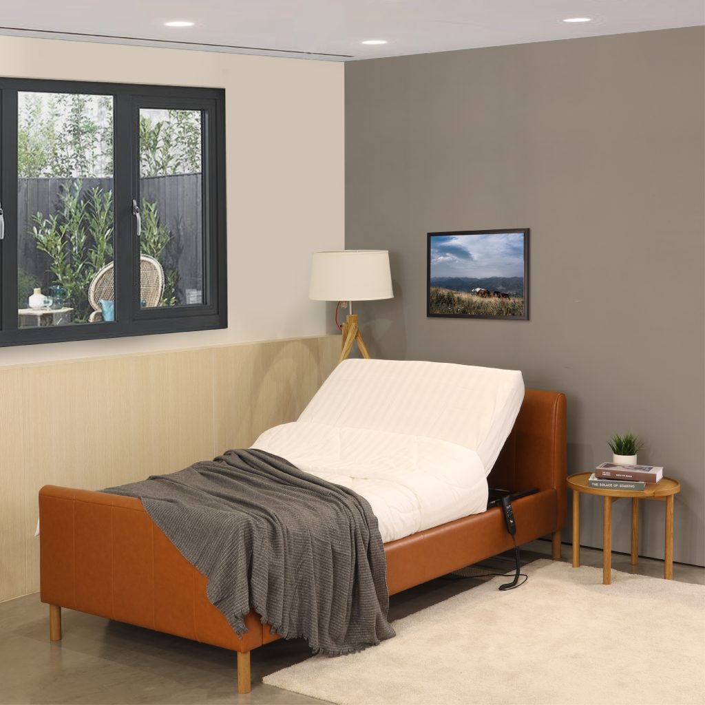 เตียงนอนเพื่อสุขภาพปรับไฟฟ้า PRIMERO SINGLE BED ขนาดใหญ่พิเศษ นอนสบาย 3.5 ฟุต + พร้อมที่นอนสุขภาพยางพาราแท้ + หมอนยางพารา + ชุดผ้าปูที่นอน (รุ่นยอดนิยม)