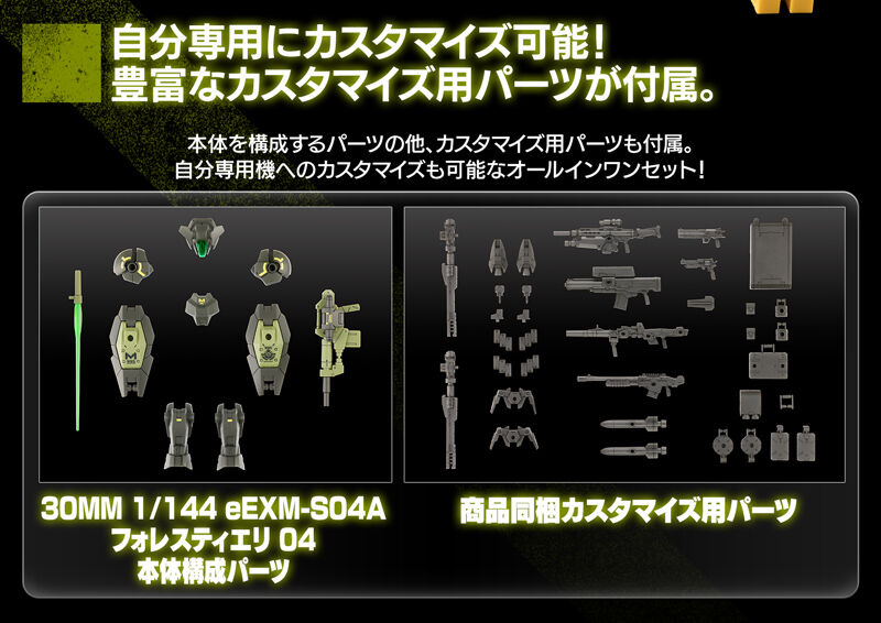 Original Bandai Spirits Premium Bandai Hobby Online Shop Limited 30 Minutes Missions 30MM 1/144 eEXM-S04A Forestieri 04