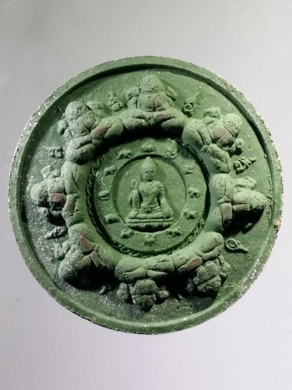 รหัสสินค้า จตุคามรามเทพ 754 พระเทวราชโพธิสัตว์จตุคามรามเทพ รุ่นโคตรเศรษฐีเงินไหล เนื้อว่านเขียว พิธีมหาเทวาภิเษก ศาลหลักเมืองจังหวัดนครศรีธรรมราช