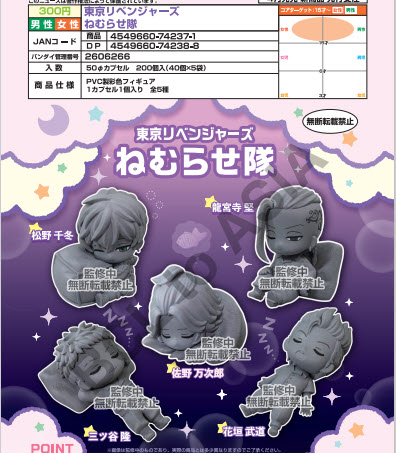 <ปิดด่วนPreorderถึง 6/12/2021>เปิดรับPreorder มีค่ามัดจำ 100 บาท TOKYO REVENGERS NEMURASETAI set of 5