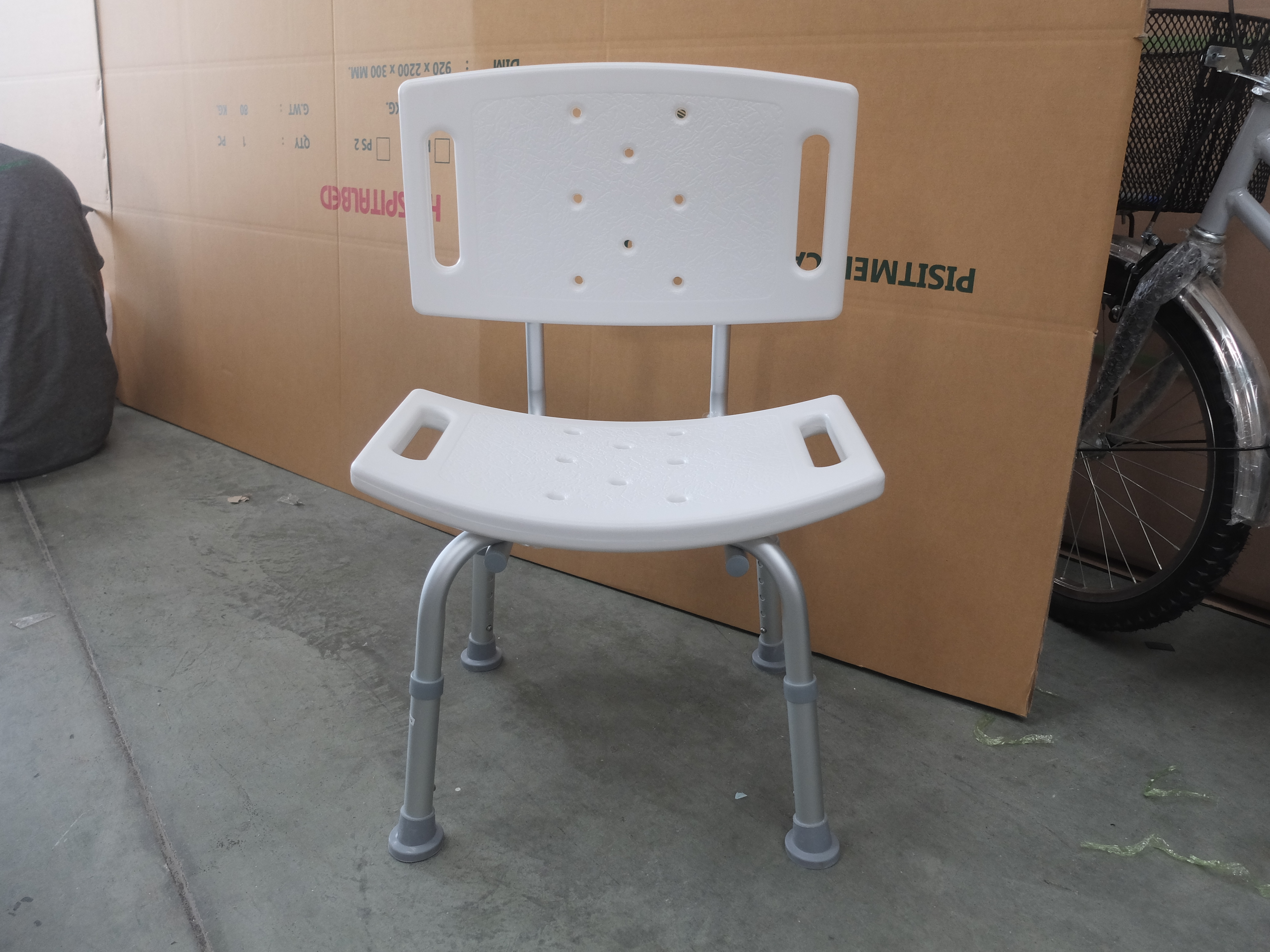 PS 133 เก้าอี้นั่งอาบน้ำ อลูมิเนียม แบบมีพนักพิง