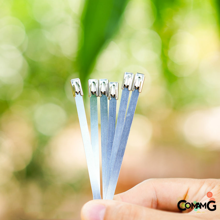 เคเบิ้ลไทร์ สแตนเลส สายรัดสแตนเลส Cable Tie ขนาดกว้าง4.6mm มีความยาว6-12นิ้วให้เลือก ถุงละ50ชิ้น Stainless
