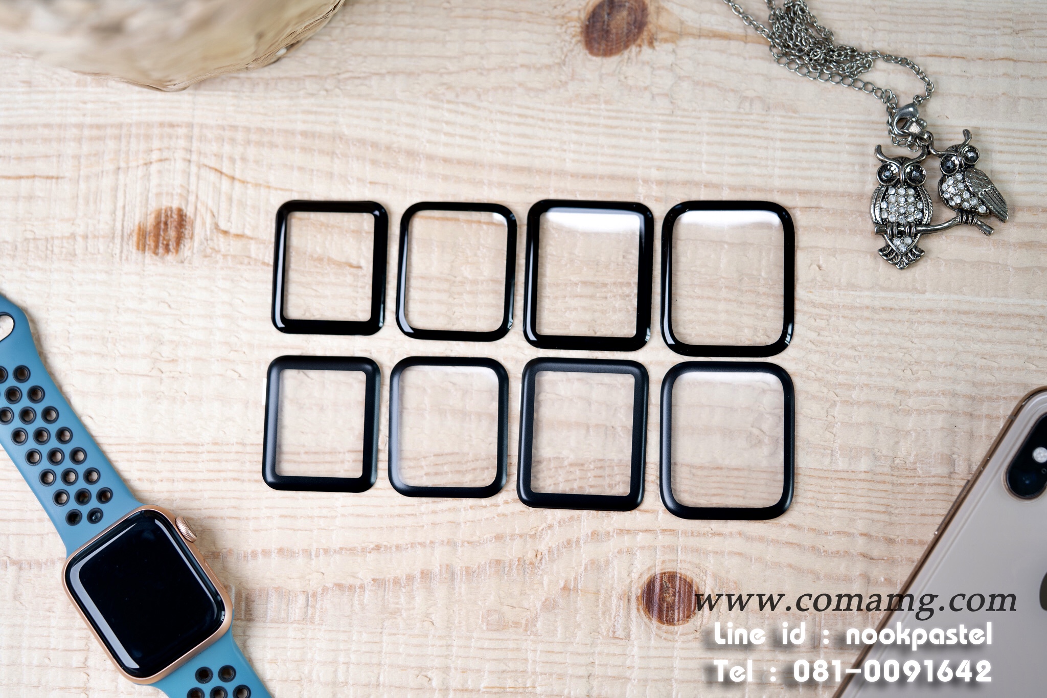 ฟิลม์TPU ลงโค้ง สำหรับsmart watch ขนาด38/42/40/44/41/45mm แบบด้าน-แบบใส พร้อมส่ง