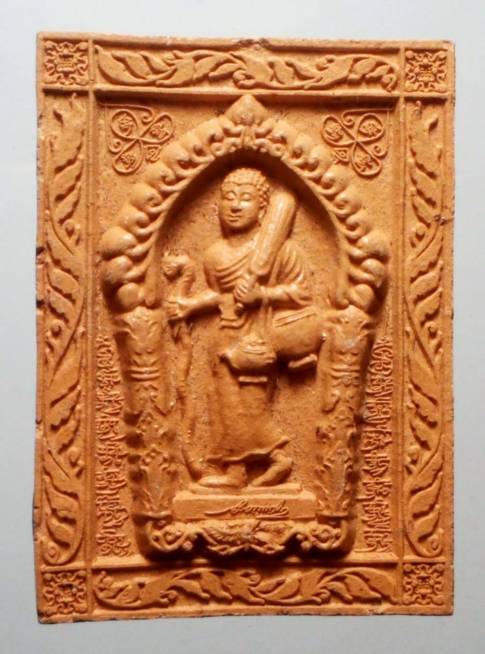 รหัสสินค้า พระไม่ทราบที่ 115 พระสิวลี เนื้อดินเผา หลังแม่นางกวัก ไม่ทราบสำนัก