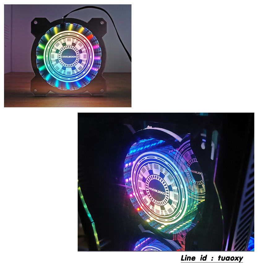 แผงบอร์ดไฟ ปิดช่องพัดลม แบบARGB 5V ของ CoolMoon