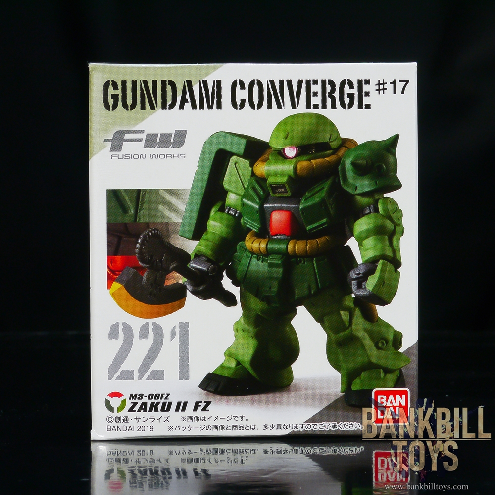 กันดั้ม Bandai Candy Toy FW Gundam Converge #17 No.221 MS-06FZ Zaku II Kai