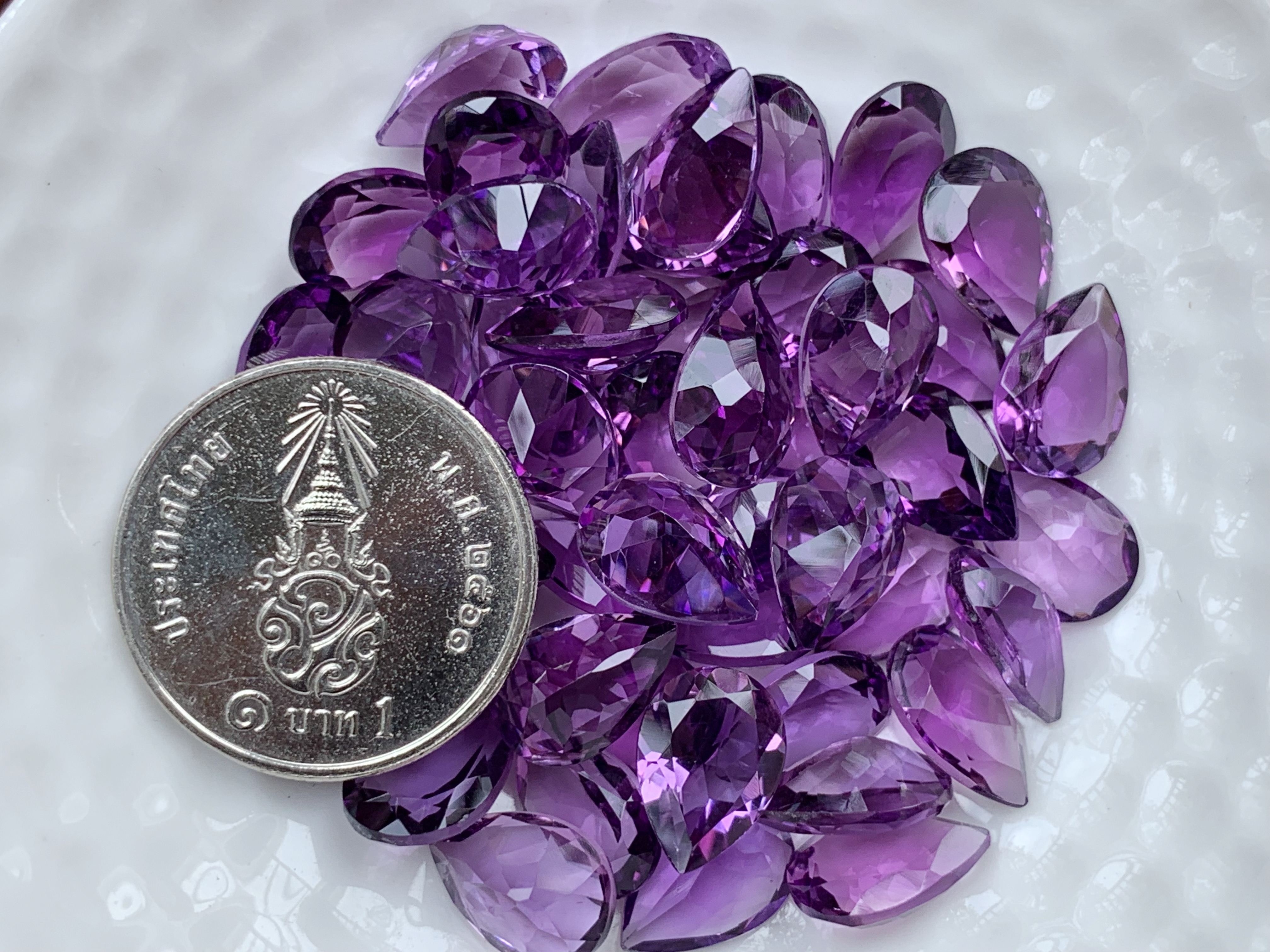 อเมทิสหยดน้ำ 10X7 มม. 1 เม็ด