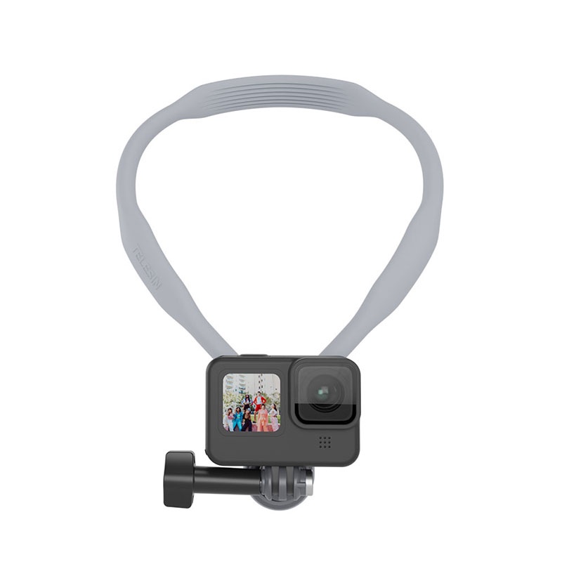 Telesin New U Shape Neck Holder Magnetic Mount คล้องคอ for GoPro / SJCAM / Xiaomi / Insta360 ใช้ได้กับกล้อง และมือถือ