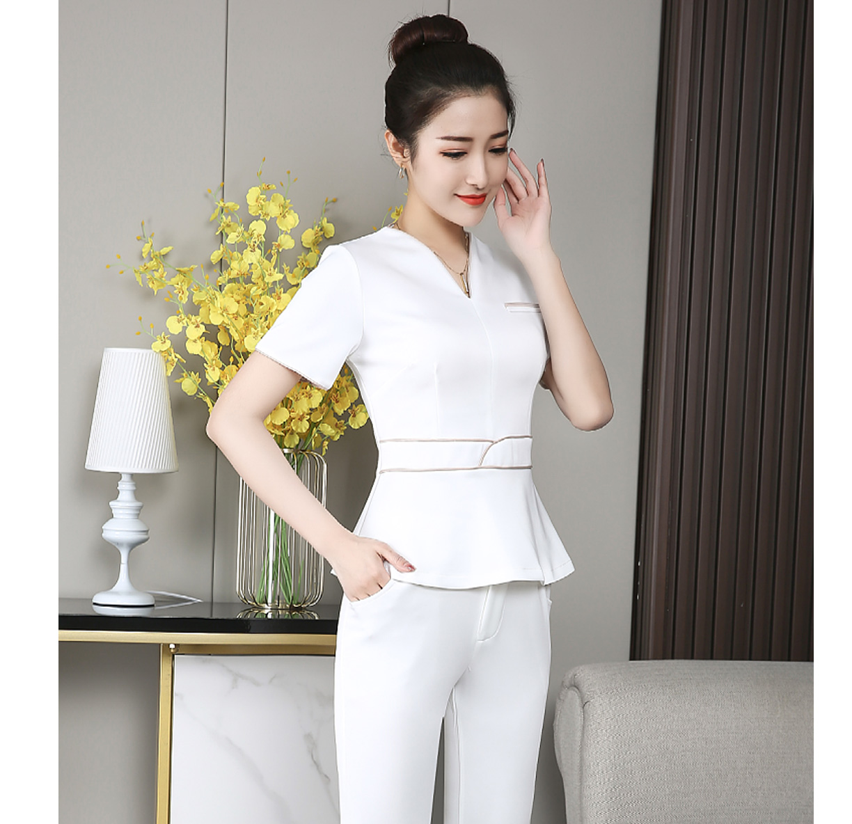 ชุดฟอร์มพนักงาน ชุดยูนิฟอร์ม ชุดพนักงานต้อนรับ ชุดพนักงานโรงแรม ชุดสปา ชุดเดรสพนักงานคลีนิก