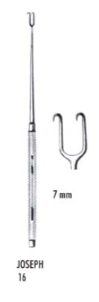 Joseph Double Hook - Length = 16 cm = 7 mm, Sharp