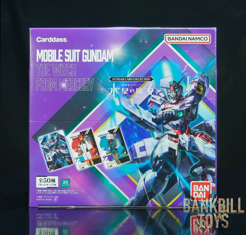 กันดั้ม Bandai Carddass Gundam Card Collection Mobile Suit Gundam: The Witch from Mercury 3 Box [20 Packs]