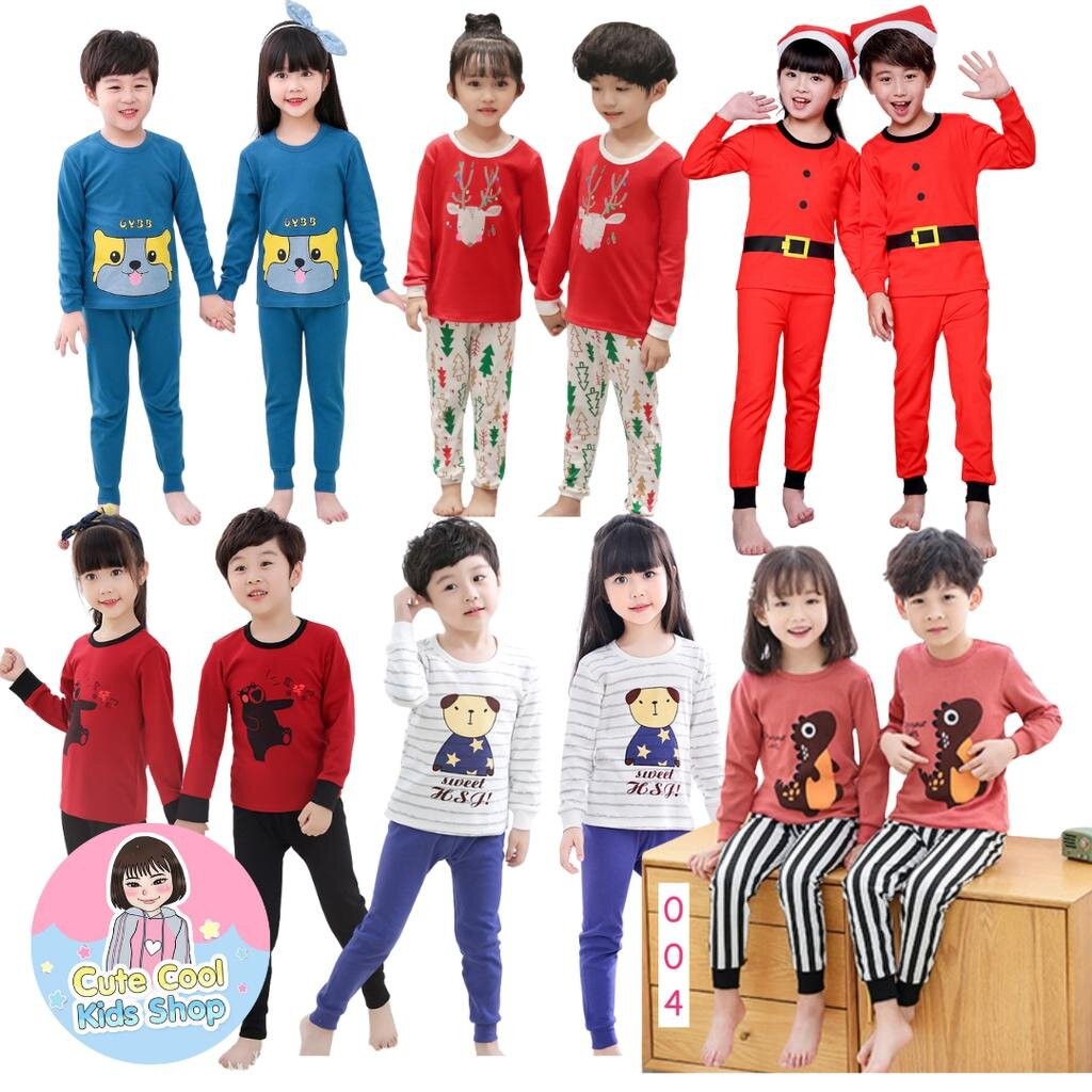 BB-120 ชุดนอนเด็กแขนยาวขายาว Size 120 (4-6 ขวบ)