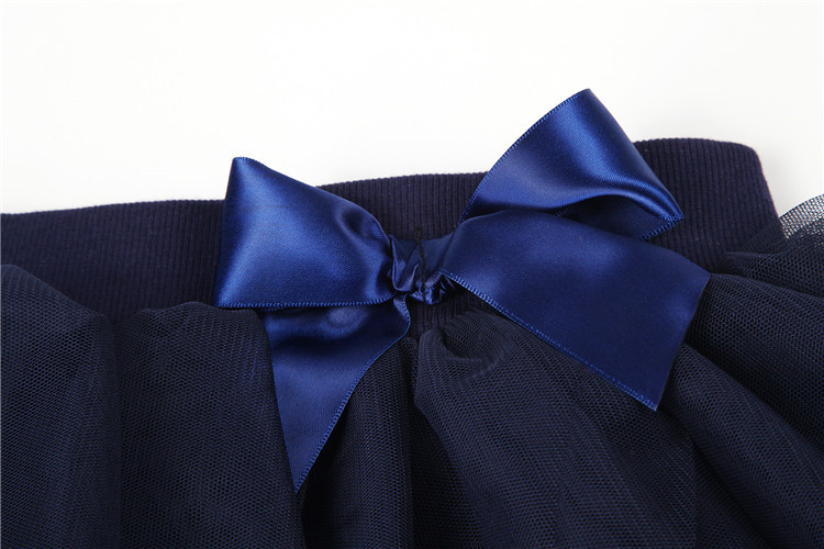 PSk1012 กระโปรงสีกรมท่า ฟูหลายชั้น พลิ้ว สีสวยเหมือนแบบ