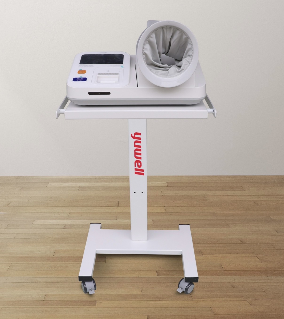 เครื่องวัดความดันโลหิตแบบสอดแขนชนิดอัตโนมัติ Yuwell YE990 + พร้อมรถเข็นขาตั้ง + กระดาษบันทึกผล สินค้ารับประกัน 1 ปี