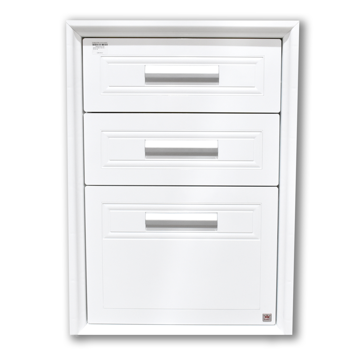 SUPER บานซิงค์คู่ ซูเปอร์ลายเกล็ด สีขาว APSSU-2L3-WT