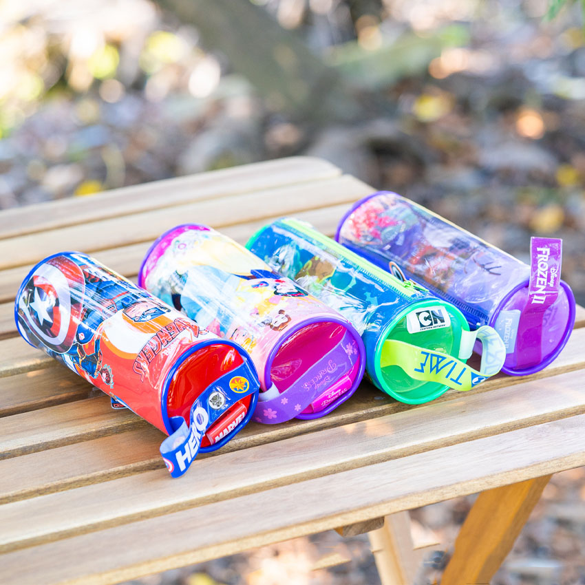 กระเป๋าดินสอ ทรงกระบอก PVC ลายการ์ตูน อเวนเจอร์ส เจ้าหญิง เบนเทน Frozen ลิขสิทธิ์แท้ พร้อมส่ง