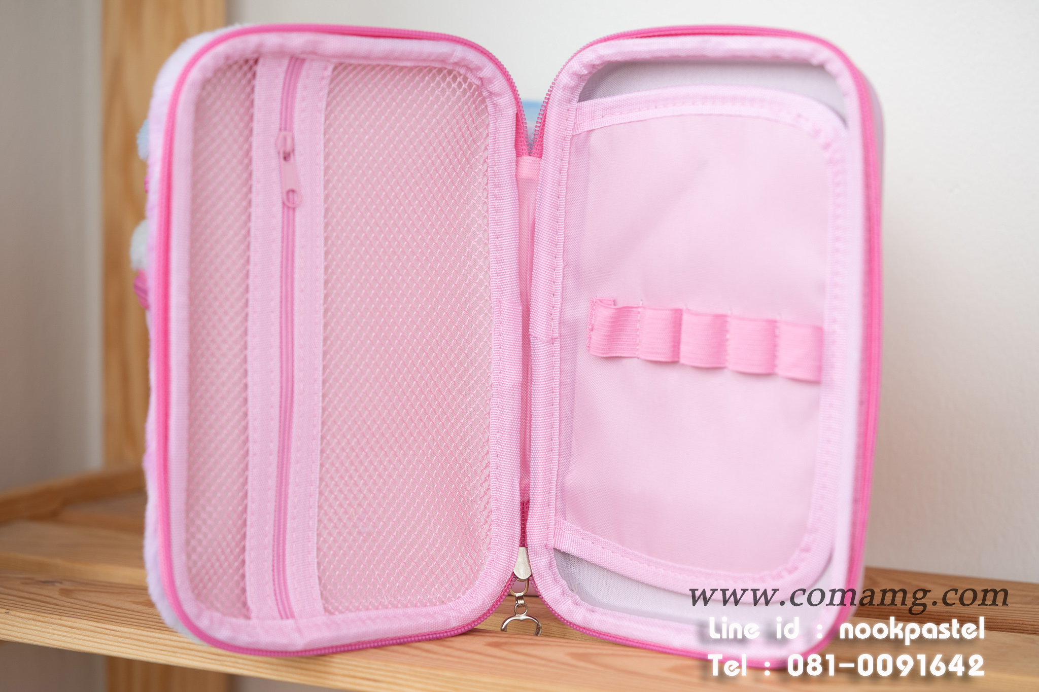 กระเป๋าใส่เครื่องเขียนผ้าขนตุ๊กตา ม้ายูนิคอน