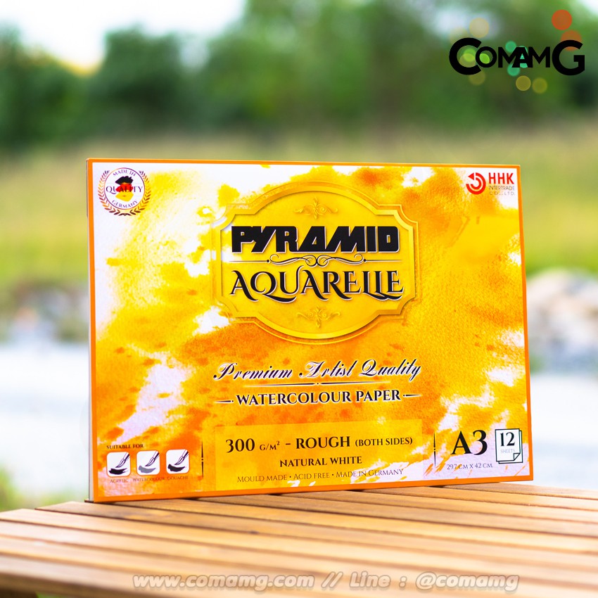 Pyramid Aquarelle สมุดสีน้ำ300g หยาบ ขนาดA3 A4 A5