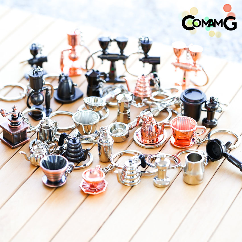 พวงกุญแจกาแฟ พวงกุญแจmoka pot พวงกุญแจอุปกรณ์กาแฟ สำหรับคนรักกาแฟ ห้อยเก๋ๆ พวงกุญแจสำหรับคนรักการชงกาแฟ พร้อมส่ง