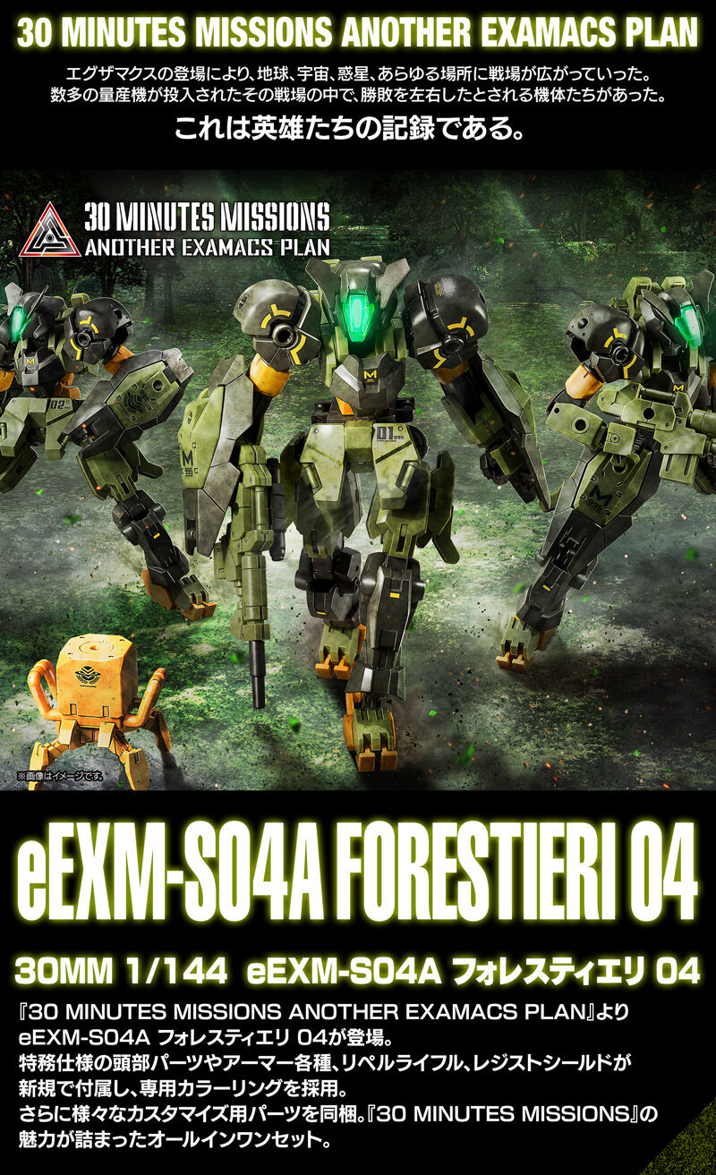 Original Bandai Spirits Premium Bandai Hobby Online Shop Limited 30 Minutes Missions 30MM 1/144 eEXM-S04A Forestieri 04