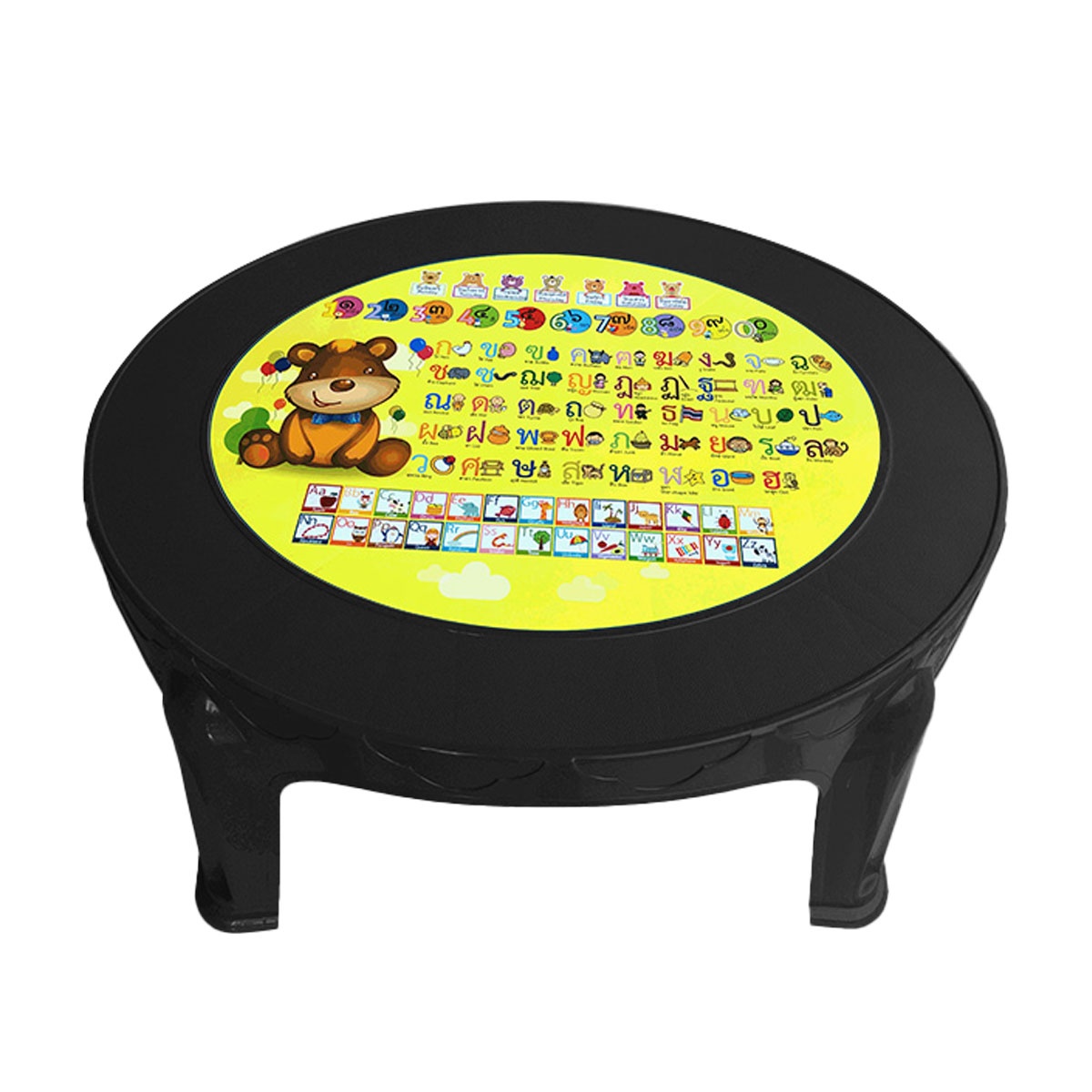 โต๊ะญี่ปุนวงรี กขค สีดำ [12-600]