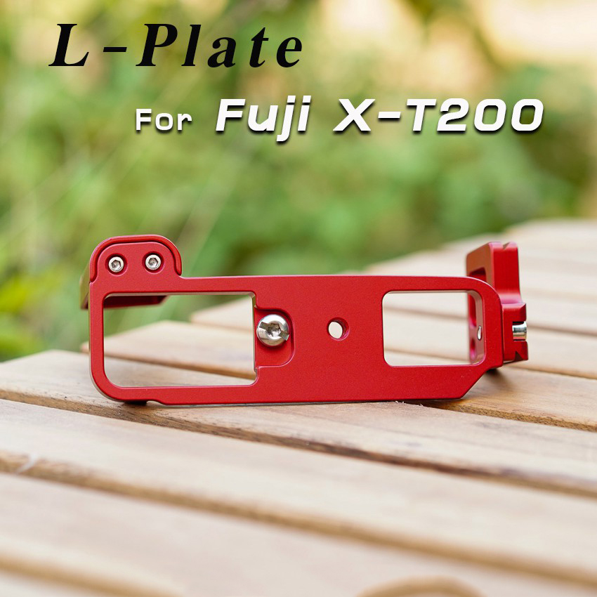 L-Plate Fuji XT200 กริปมือ X-T200 สีดำ-แดง-เทา