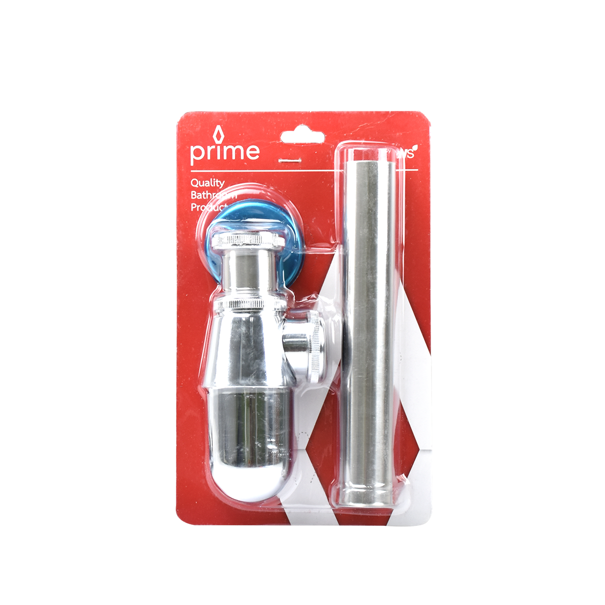 PRIME ท่อน้ำทิ้ง ซิงค์ชุบโครเมี่ยม ท่อยาว 8" HC-2066-7A