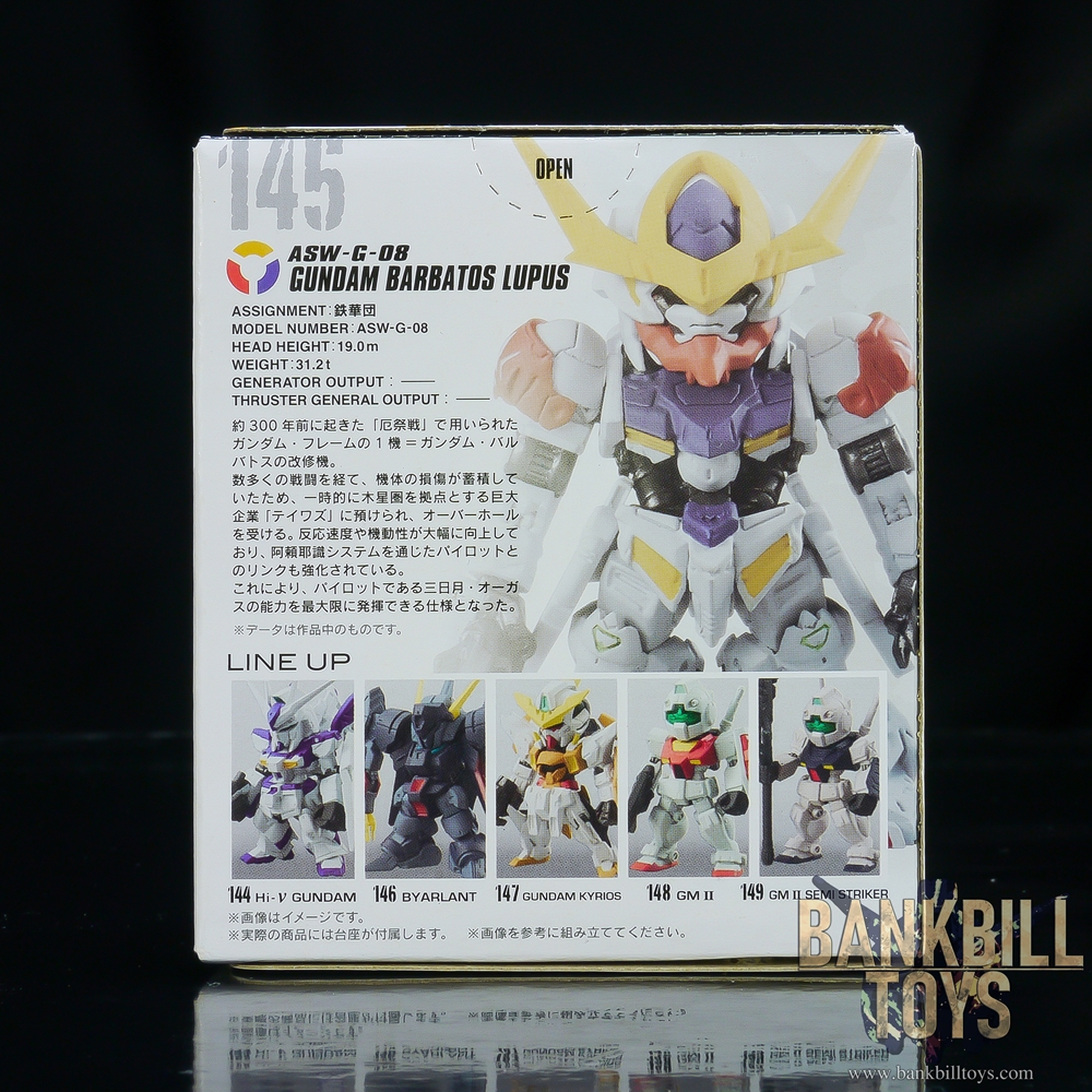 กันดั้ม Bandai Candy Toy FW Gundam Converge #05 No.145 ASW-G-08 Gundam Barbatos Lupus