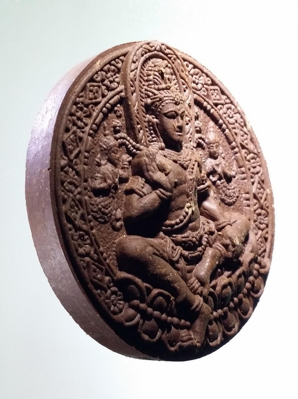 รหัสสินค้า จตุคามรามเทพ 825 จตุคามรามเทพ รุ่น บรมกษัตริย์คู่บารมี สมหวังดั่งปราถนา เนื้อว่านสีน้ำตาลเข้ม