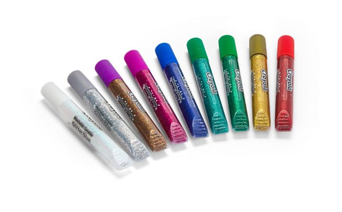 GlitterGlue กาวเกล็ดสะท้อนแสง Crayola Washable Glitter Glue 9แท่ง