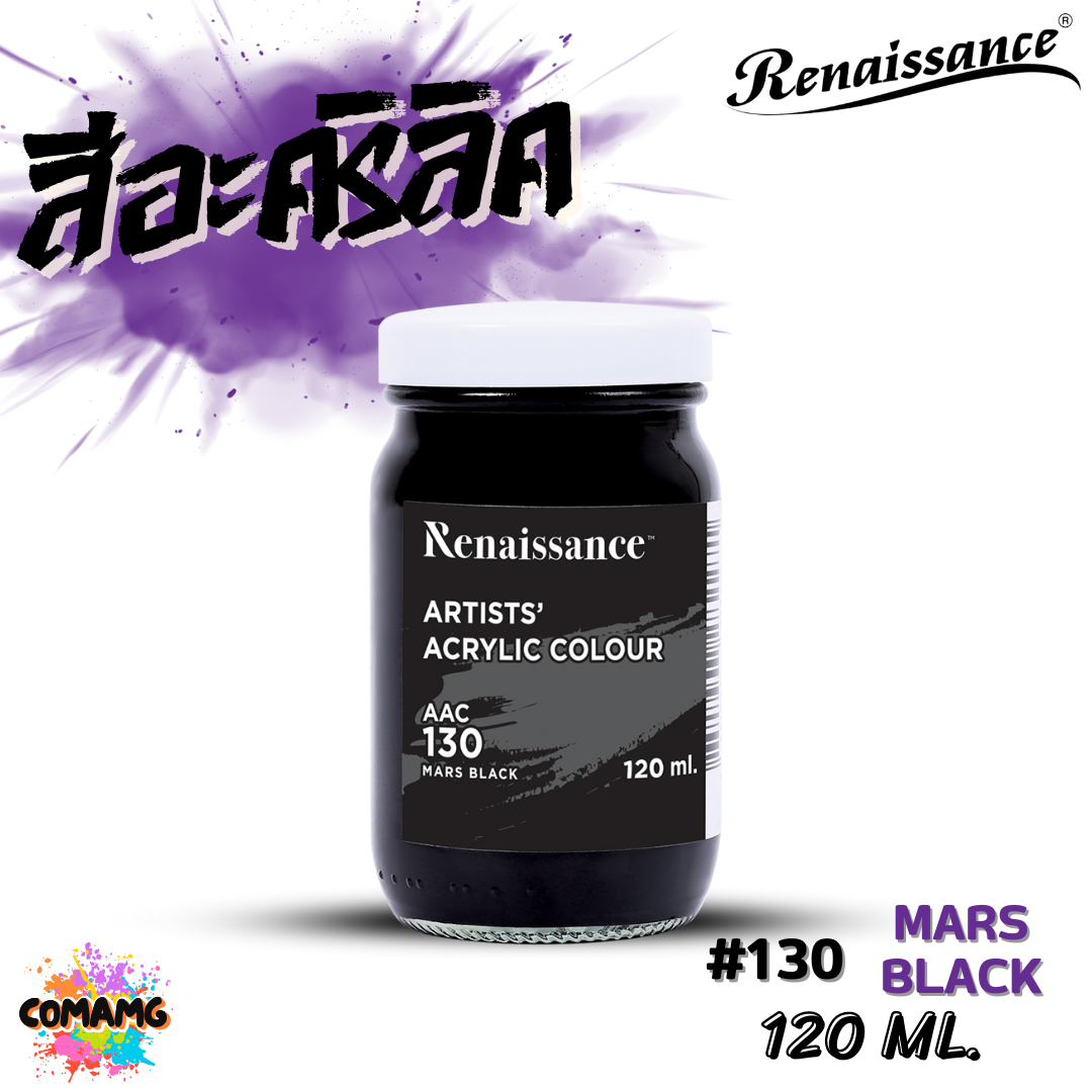 Renaissance สีอะคริลิค Artists acrylic color กันน้ำ แบบขวด ขนาด 120มล มี 5สี พร้อมส่ง