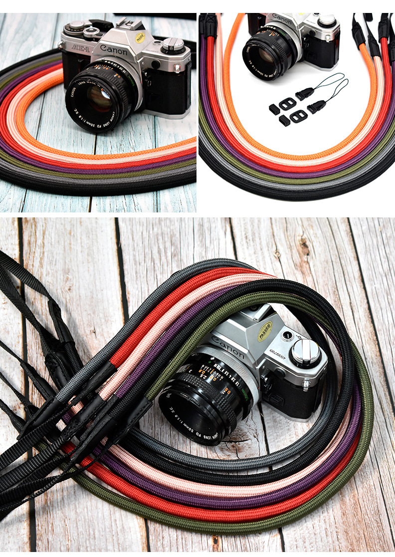 Fenchii สายคล้องกล้องแบบสายร้อยกล้อง แบบเชือกปีนเขา