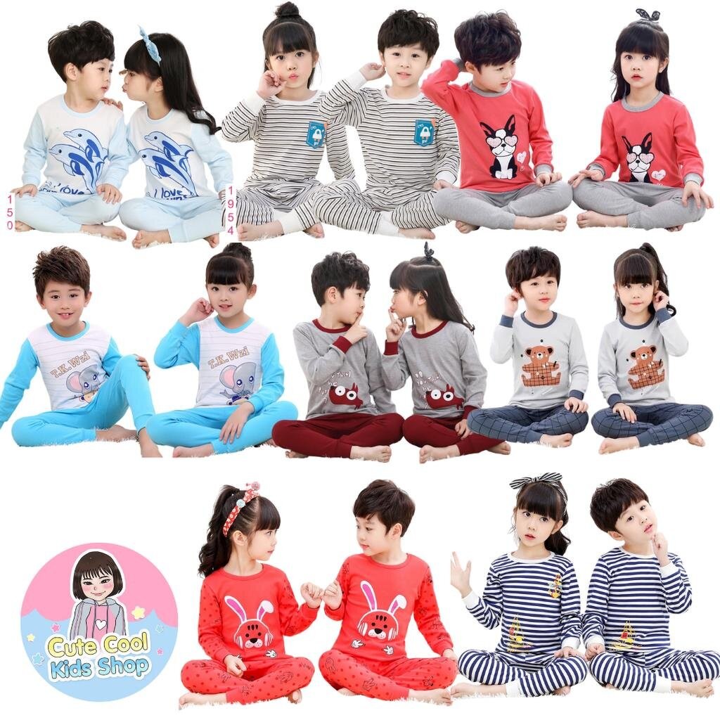 BB-130 ชุดนอนเด็กแขนยาวขายาว Size 130 (5-7 ขวบ)