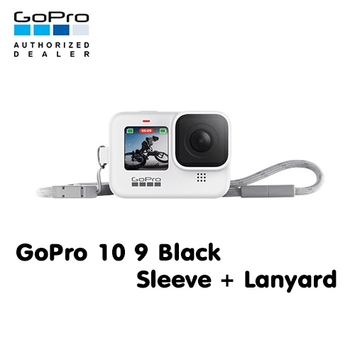 GoPro 11 / 10 / 9 Sleeve + Lanyard White ซิลิโคนพร้อมสายคล้องคอ สีขาว