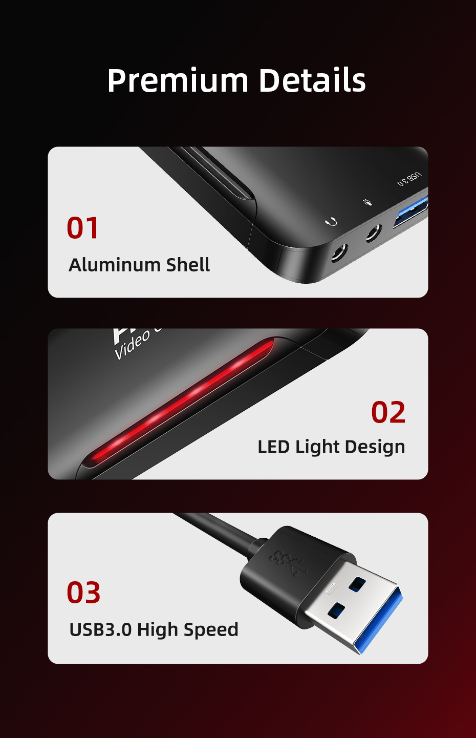 CABLETIME 4K Ultra HDMI Video Capture Card Device For Live Streaming