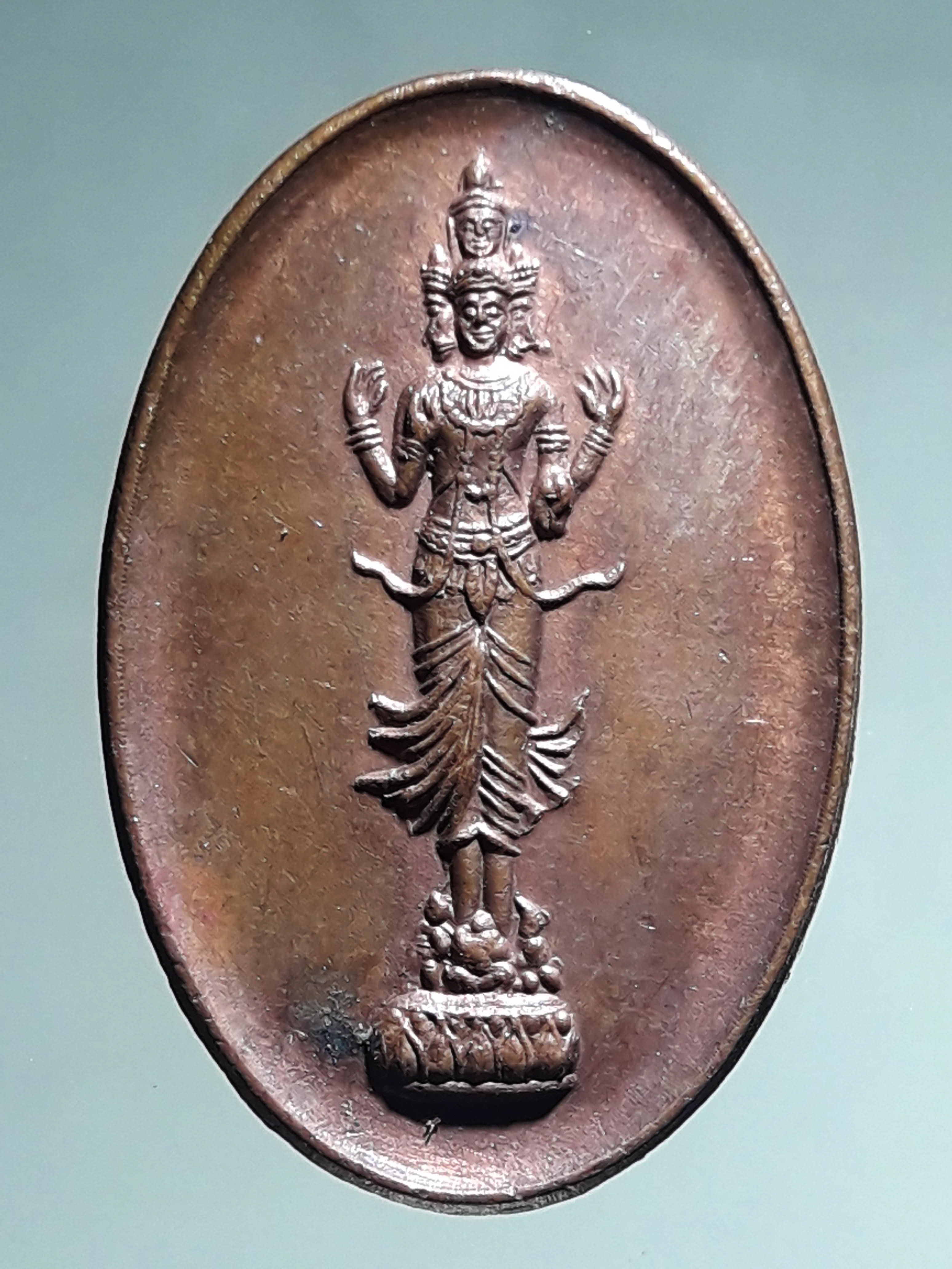 รหัสสินค้า เทพจีน - เทพฮินดู 154 เหรียญพระตรีมูรติ เนื้อทองแดง ปี 2555