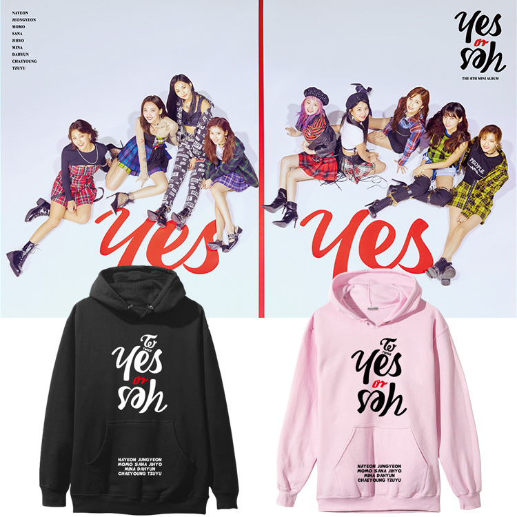 เสื้อกันหนาวมีฮู้ด TWICE YES or YES