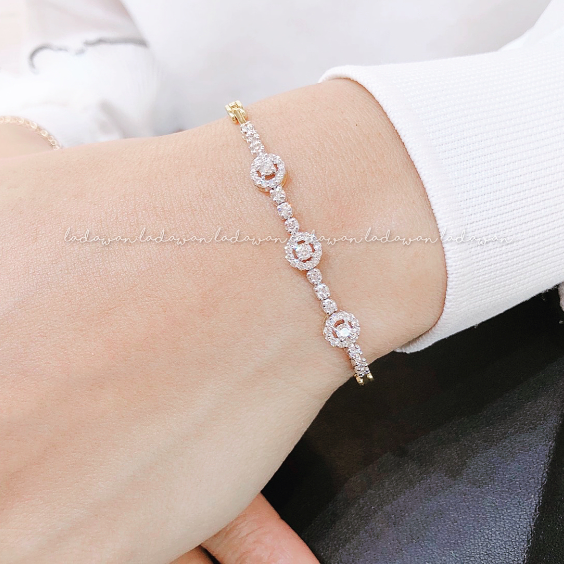 สร้อยข้อมือเพชรกลม