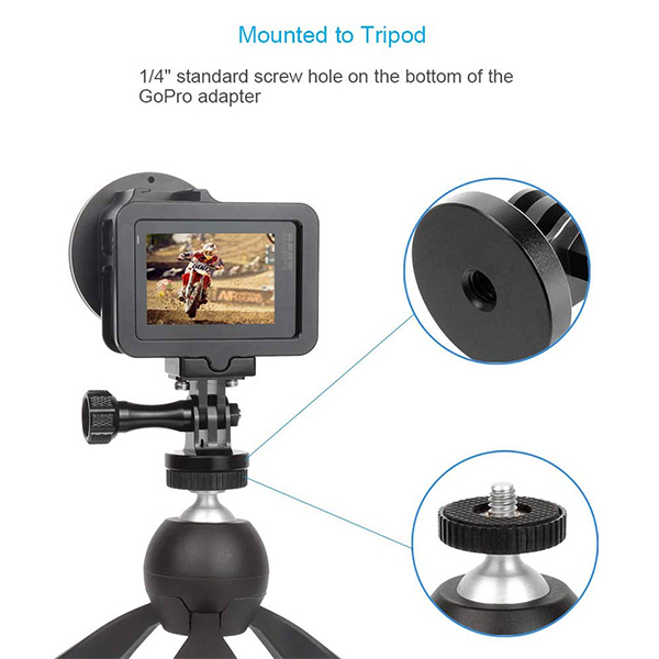 CNC Aluminum Alloy Tripod Mount Adapter for GoPro Action Camera อุปกรณ์ต่อกล้อง