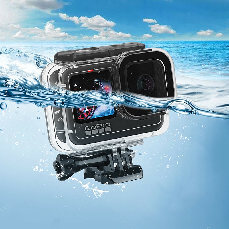 GoPro 11 / 10 / 9 Housing case + Red Filter เคสกันน้ำ + ฟิลเตอร์ + Floating Bar Black