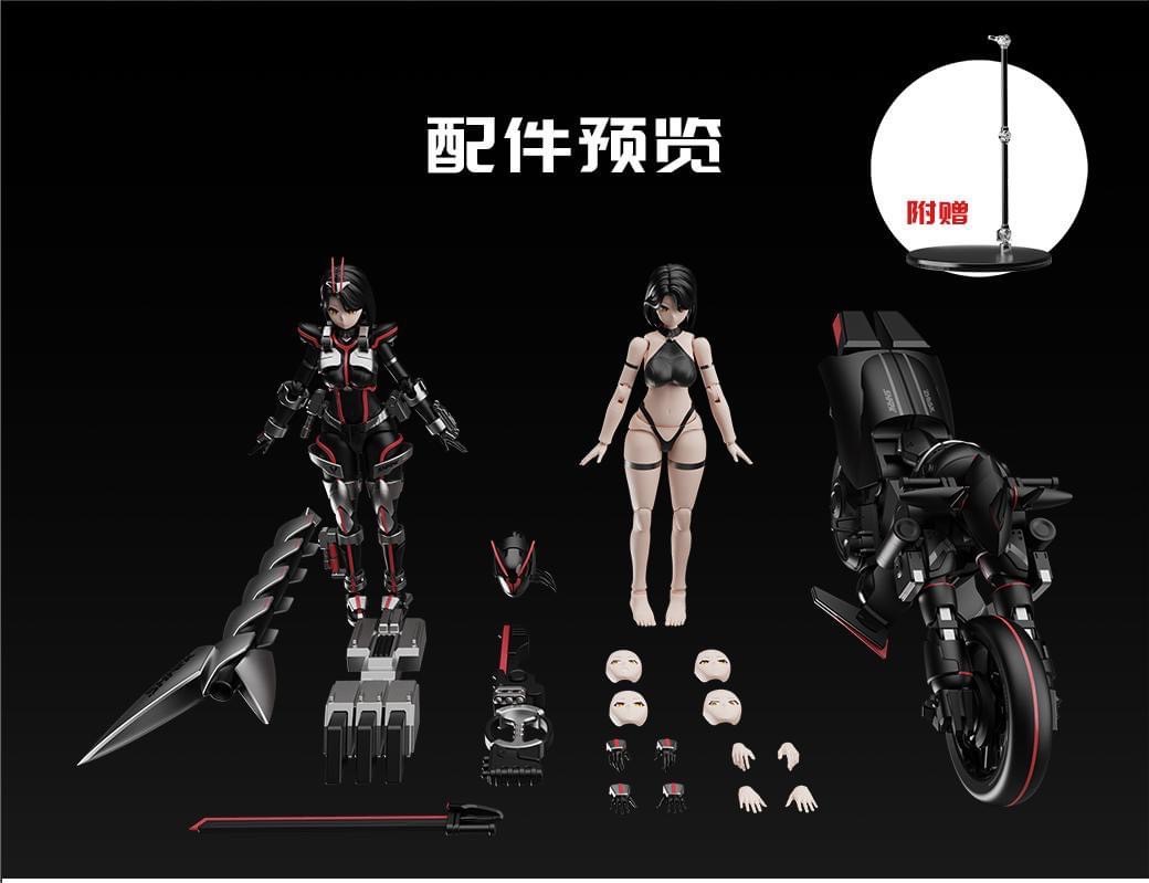 (Preorder ปิดรับวันที่ 16/11/2024 ) เปิดรับPreorder มัดจำ 200 บาท Yubo Model 1/12 Warrior Goddess-Sako Shark Future Cyberpunk