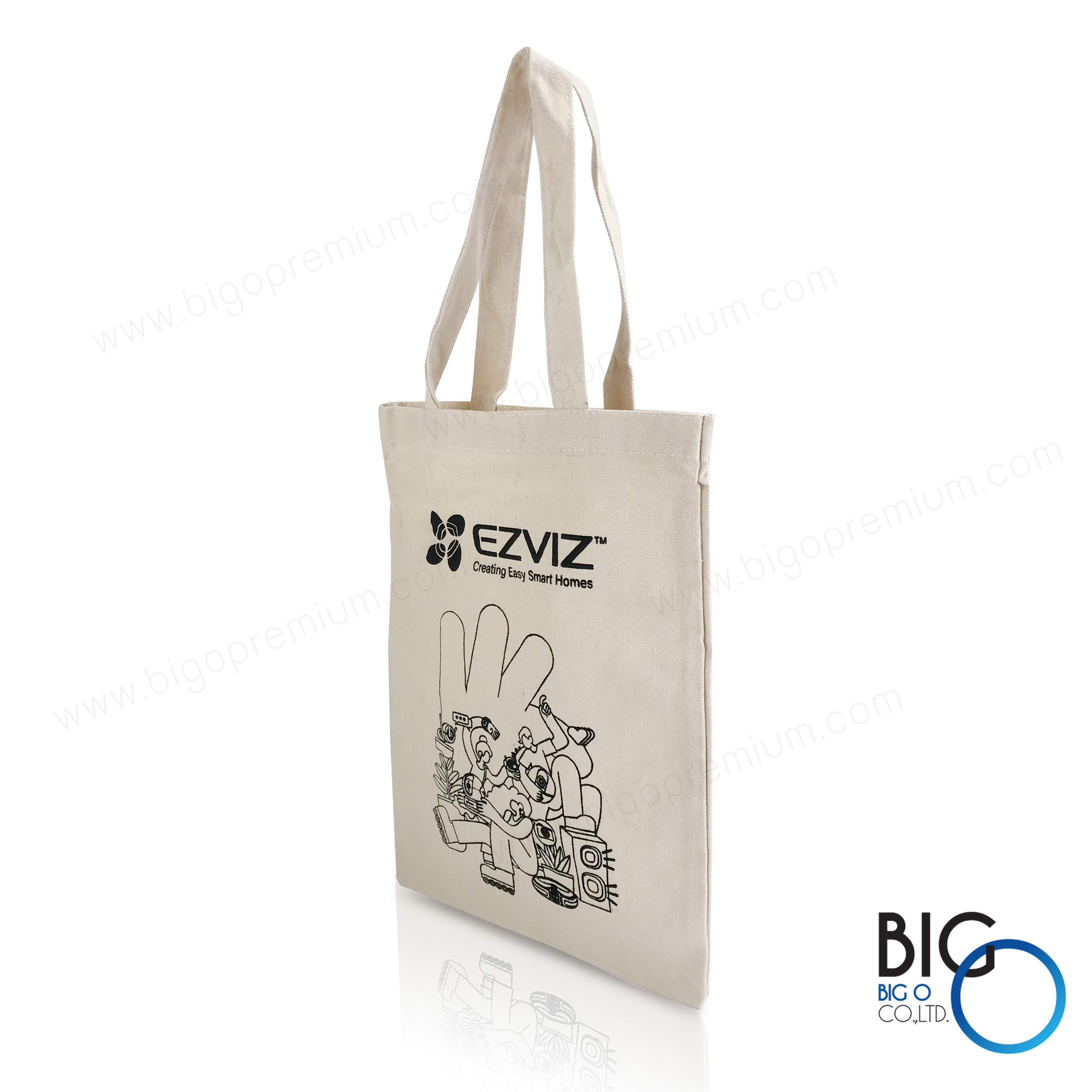 กระเป๋าสั่งทำ กระเป๋าผ้าแคนวาส EZVIZ