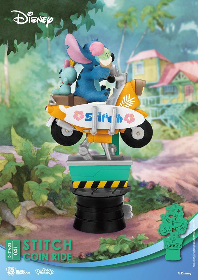 เปิดรับPreorder มีค่ามัดจำ 300 บาท Beast Kingdom~Diorama Stage-041-Stitch Coin Ride and stitch (d-stage)
