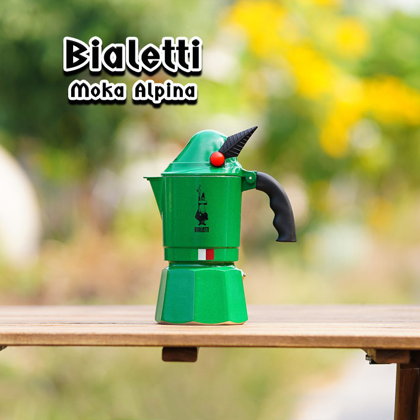 Bialetti หม้อต้มกาแฟ Moka Pot รุ่นพิเศษ Alpina ขนาด3Cup สินค้าพร้อมส่ง ของแท้100%