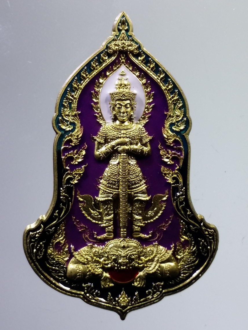 รหัสสินค้า พระมีกล่อง 2382 เหรียญท้าวเวสสุวรรณ หน้าเทวดา รุ่นเศรษฐีรวยทันใจ ๒ หลวงพ่อพัฒน์ วัดห้วยด้วน อำเภอหนองบัว จังหวัดนครสวรรค์ เนื้อทองระฆังลงยา จัดสร้าง 300 เหรียญ ตอกโค๊ต หมายเลข ๙๓