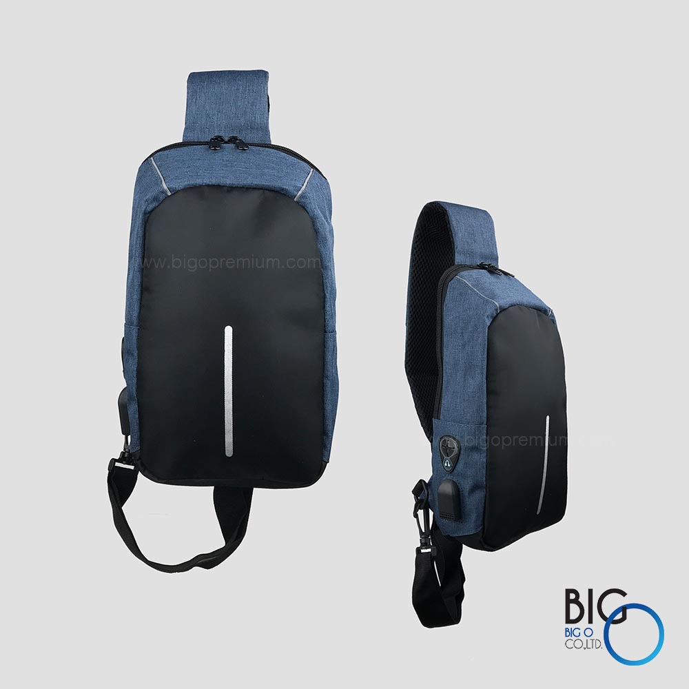 กระเป๋าสะพายข้างนิรภัยพร้อมสาย USB (Backpack + USB Cable)