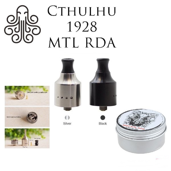 Cthulhu 1928 MTL RDA 22mm Single Coil แท้ สีเงิน