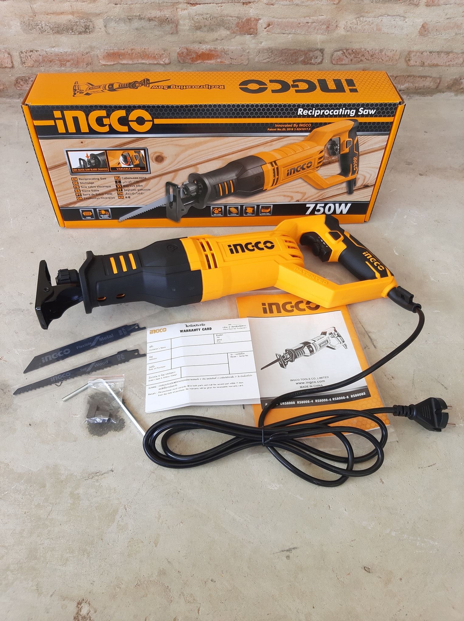 INGCO เลื่อยชักใบไฟฟ้า RS8008